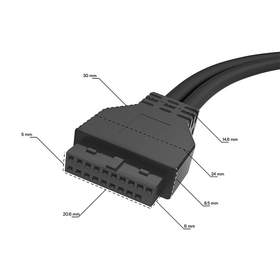 Купить GCR PRO Планка в корпус USB 3.0 2 порта 20 pin на 4 внешних порта GCR-55564 — российского бренда GCR
