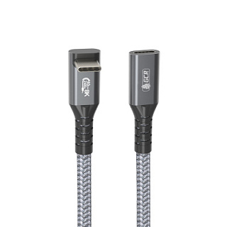 GCR PRO USB4 Type-C Angled Extension 240W 40Gbps 8K60Hz L-shaped textile
