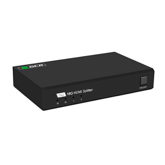 GCR Разветвитель HDMI v2.0, 1 на 2 выхода, 4Kx2K 60Hz, 18Гбит/c, 4:4:4, EDID