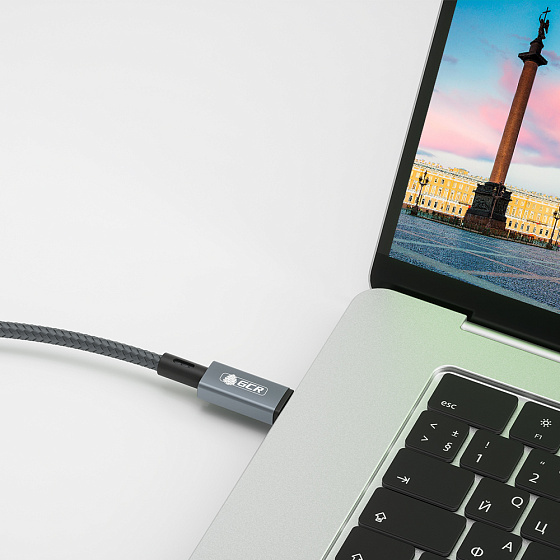 Купить GCR PRO Кабель USB4 Type-C 240W 40Гбит/с 8K60Hz в оплетке нейлон GCR-54952 — российского бренда GCR