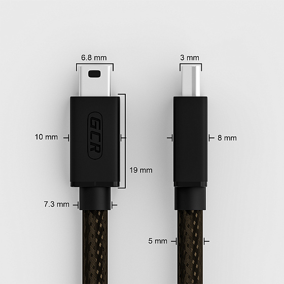 Купить GCR PRO Кабель PROF USB 2.0 AM/Mini B экран армирование GCR-51276 — российского бренда GCR