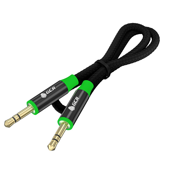 Купить GCR PRO Кабель аудио jack 3.5mm M/M GOLD AL корпус в оплетке текстиль GCR-54244 — российского бренда GCR