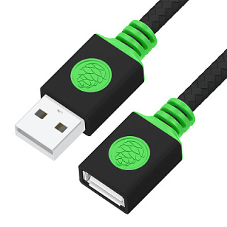 GCR PRO Extension Cable PROF USB 2.0 AM/AF textile shielding with braid