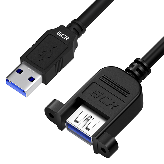 Купить GCR PRO Удлинитель USB 3.0 AM/AF с креплением под винт экран армирование GCR-54570 — российского бренда GCR