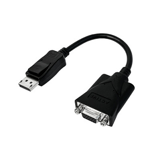 GCR Переходник 0.2m Active DisplayPort/VGA v1.2 20M/15F