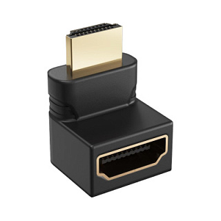 Переходник HDMI 19M/ HDMI 19F верхний угол для телевизоров проекторов компьютеров