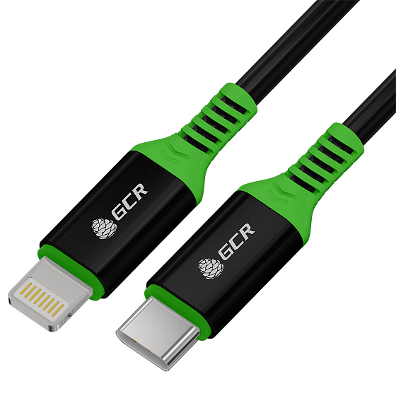 Купить GCR PRO Кабель TypeC/Lightning быстрая зарядка 18W PD для iPhone силикон GCR-54459 — российского бренда GCR