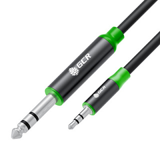 GCR PRO Audio Cable jack 6.35mm / jack 3.5mm M/M AL case