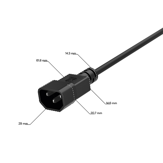 Купить GCR PRO Кабель питания переходник C14 - Schuko розетка медь GCR-56501 — российского бренда GCR
