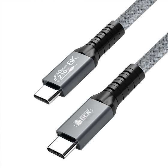 Купить GCR PRO Кабель USB4 Type-C 240W 40Гбит/с 8K60Hz в оплетке текстиль GCR-57114 — российского бренда GCR
