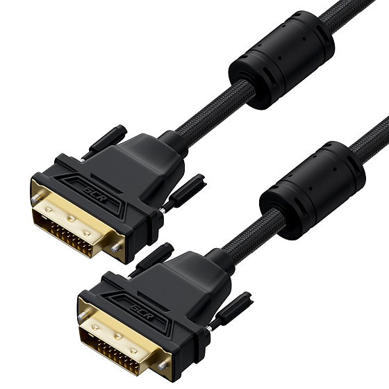 Купить GCR PRO Кабель PROF DVI-D Dual Link M/M ферриты 3Х экран капрон GCR-56298 — российского бренда GCR