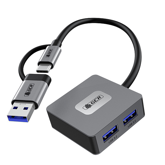 Купить GCR PRO USB-C HUB 4в1 переходник USB-C/USB-A на 4 порта USB 3.2 GCR-57168 — российского бренда GCR