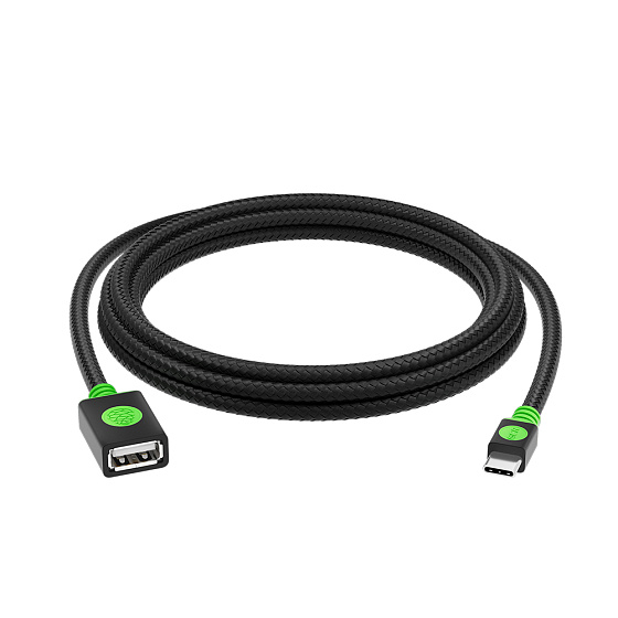 Купить GCR PRO Кабель переходник PROF Type-C/AF оплетка текстиль экран фольга/оплетка GCR-58138 — российского бренда GCR