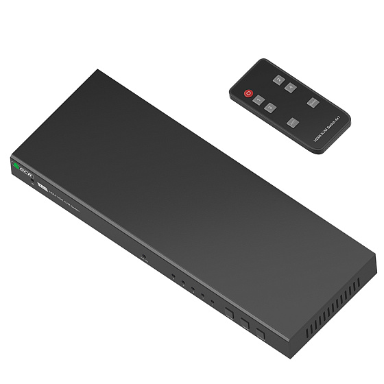 Купить GCR PRO Переключатель KVM HDMI 2.0 + USB 4 компьютера к 1 монитору 4K60Hz HDCP 2.2 Hot key & Audio + 4 кабеля USB для ПК GCR-54665 — российского бренда GCR