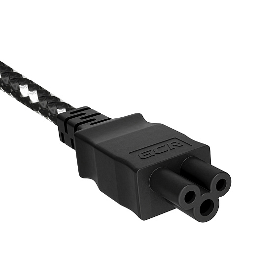 Купить GCR PRO Кабель питания в оплетке текстиль евровилка Schuko - C5 медь GCR-55117 — российского бренда GCR