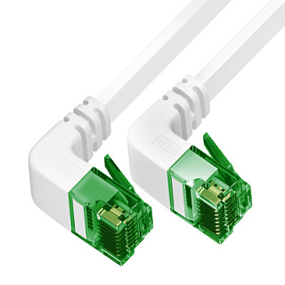 GCR PRO Patch cord flat PROF UTP cat.6 upper/upper angle LSZH RJ45 T568B