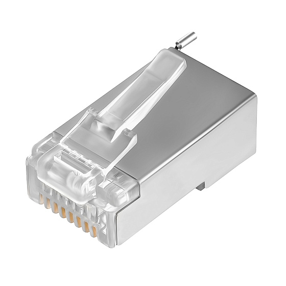 Купить GCR PRO Коннектор RJ-45 cat.5e FTP для многожильного кабеля экранированный 20шт GCR-56000 — российского бренда GCR