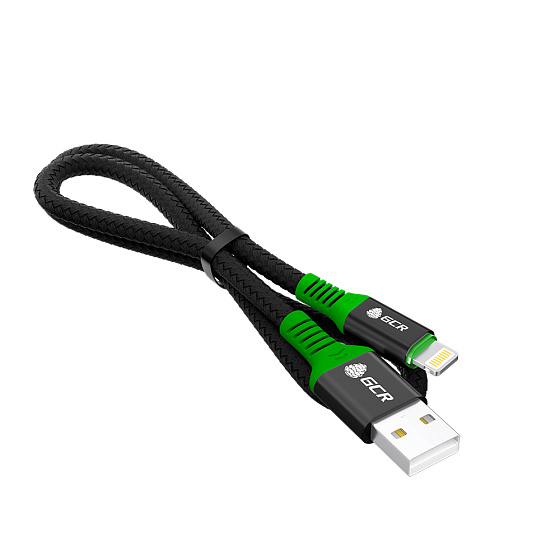 Купить GCR PRO Кабель AM/Lightning для iPhone Max 2.4A в оплетке нейлон GCR-53709 — российского бренда GCR
