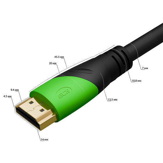 Купить GCR PRO Кабель HDMI 2.0 3Х экран фольга/оплетка UHD 4K 60Hz 18 Гбит GCR-HM311-5.0m — российского бренда GCR