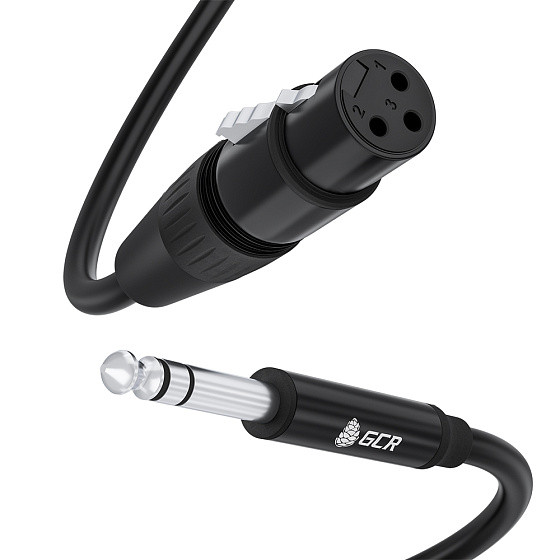 Купить GCR PRO Кабель микрофонный jack 6,35mm / XLR M/F GCR-53440 — российского бренда GCR