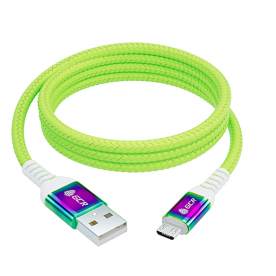 Купить GCR PRO Кабель MicroUSB быстрая зарядка QC в оплетке нейлон AL корпус GCR-55458 — российского бренда GCR