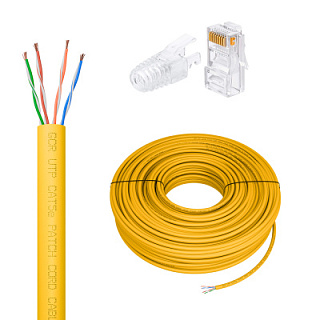 GCR PRO Cable LAN DIY twisted pair UTP cat.5e CCA + RJ-45 8p8c connectors