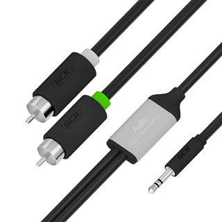 3.5mm to 2RCA Audio Auxiliary Adapter Stereo Splitter Cable AUX RCA Y Cord for Smartphone Speakers Tablet