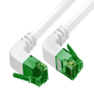 GCR PRO Patch cord flat PROF UTP cat.6 upper/lower angle LSZH RJ45 T568B