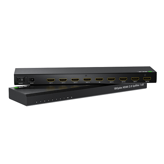 Купить GCR PRO Разветвитель HDMI v2.0 1 на 8 выходов 4Kx2K 60Hz 18Гбит/c 4:4:4 GCR-55304 — российского бренда GCR