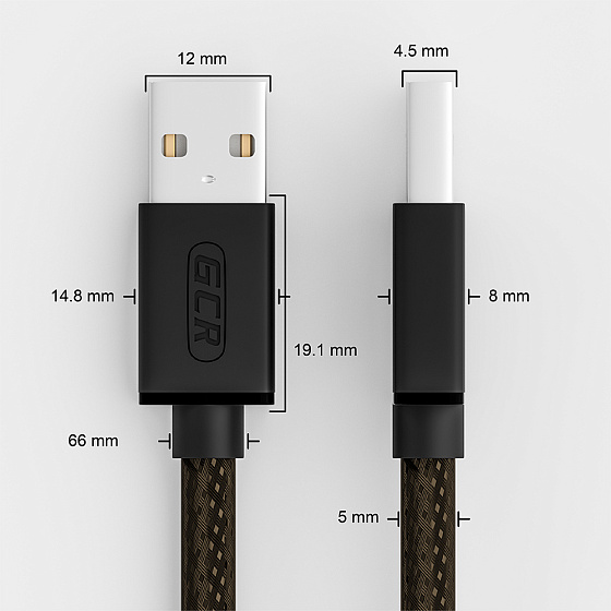 Купить GCR PRO Кабель PROF USB 2.0 AM/Mini B экран армирование GCR-51276 — российского бренда GCR