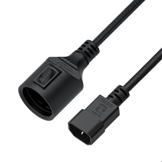 GCR PRO Power Cable adapter C14 - EU socket Schuko Cu