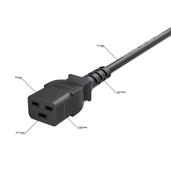 Купить GCR PRO Кабель питания PROF C19 - С14 медь GCR-56574 — российского бренда GCR