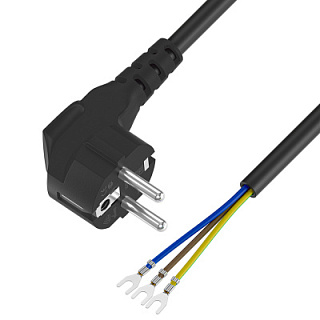 GCR PRO Power Cable DIY EU plug Schuko - fork terminals Cu