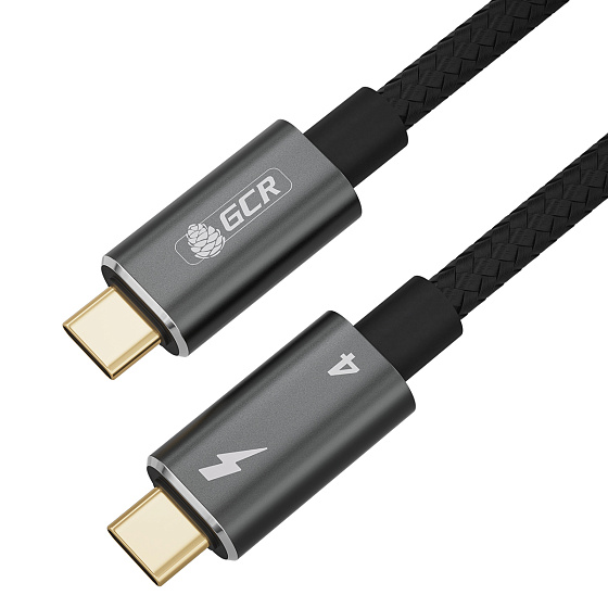 Купить GCR PRO Кабель Thunderbolt 4 Type-C 100W 40Гбит/с 8K60Hz в оплетке нейлон GCR-54620 — российского бренда GCR