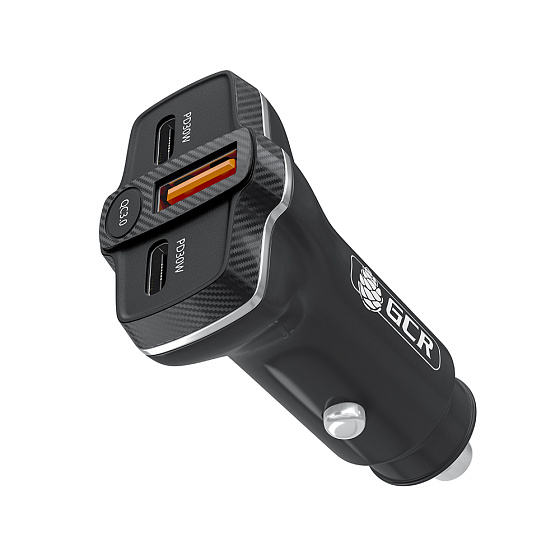Купить GCR Автомобильное зарядное устройство 3в1 USB QC3.0 + 2*Type-C PD 30W GCR-56666 — российского бренда GCR