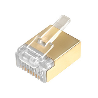 GCR PRO Connector with Insert RJ-45 GOLD for Flat Cable cat.7 FTP (20pcs)