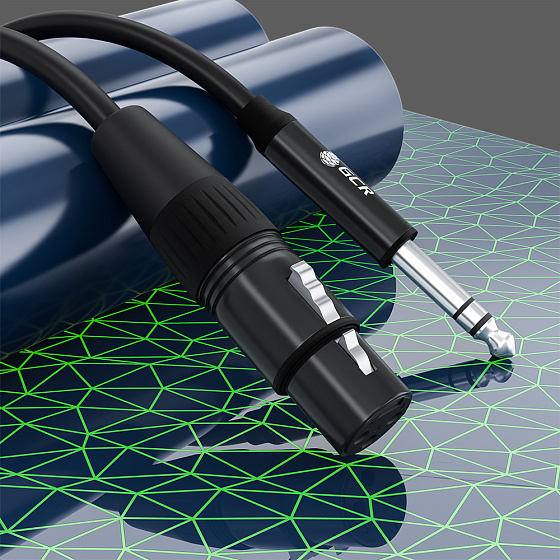 Купить GCR PRO Кабель микрофонный jack 6,35mm / XLR M/F GCR-53440 — российского бренда GCR