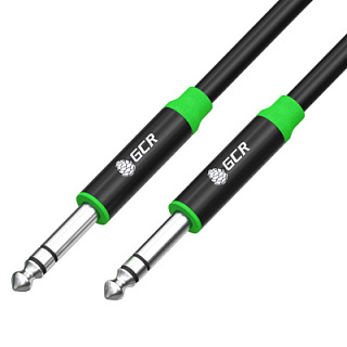 GCR PRO Audio Cable TRS jack 6.35mm M/M AL case