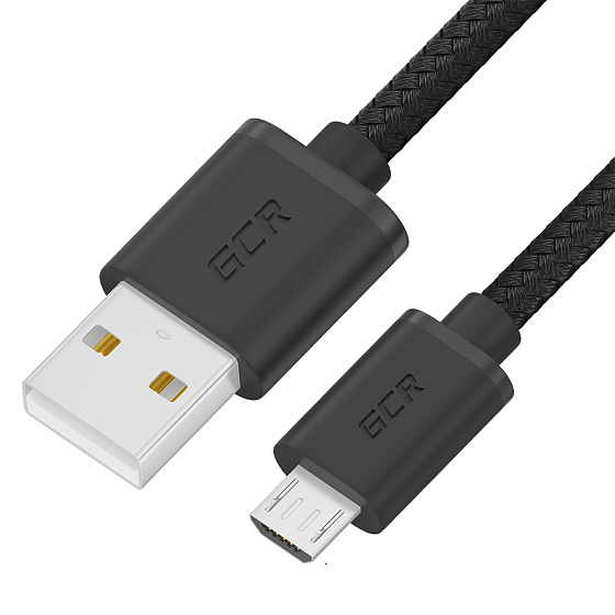 Купить GCR PRO Кабель MicroUSB быстрая зарядка QC в оплетке нейлон GCR-58199 — российского бренда GCR