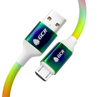 Кабель Micro USB 5А QC 3.0 текстильная защита GRADIENTдля быстрой зарядки смартфона Samsung Huawei Honor Xiaomi