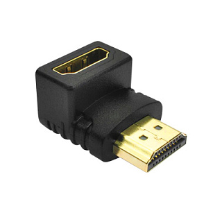 Переходник HDMI 19M/ HDMI 19F нижний угол для телевизоров проекторов компьютеров