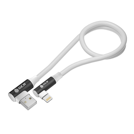 Купить GCR PRO Кабель угловой AM/Lightning короткий для PowerBank Max 2.4A силикон GCR-53918 — российского бренда GCR