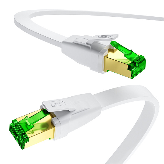 Купить GCR Патч-корд плоский LSZH PROF кат.8 FTP медь RJ45 GOLD T568B GCR-55864 — российского бренда GCR