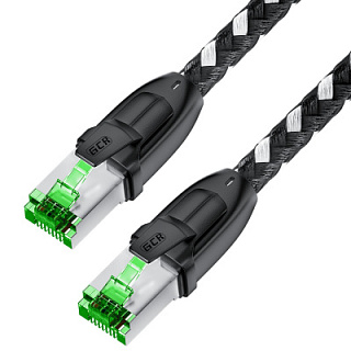 GCR PRO Patch cord textile PROF cat.6A UTP CU RJ45 T568B