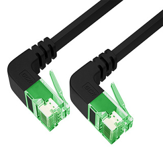 GCR PRO Patch cord flat PROF UTP cat.6 upper/upper angle LSZH RJ45 T568B