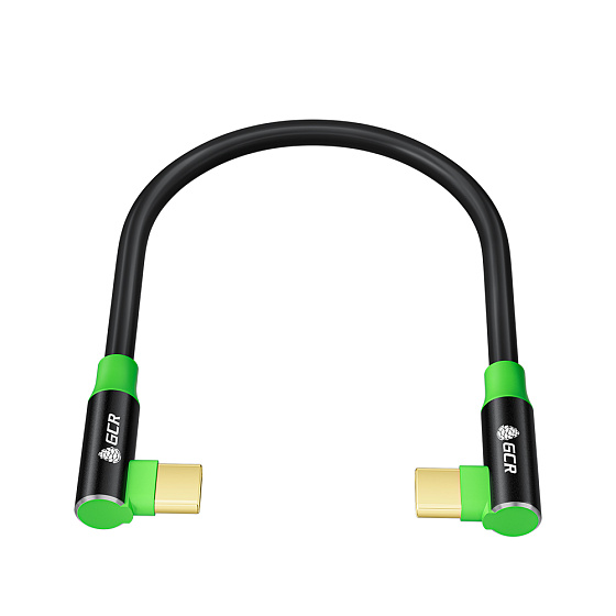 Купить GCR PRO Кабель угловой Type-C/Type-C 60W PD быстрая зарядка силикон GOLD GCR-56382 — российского бренда GCR