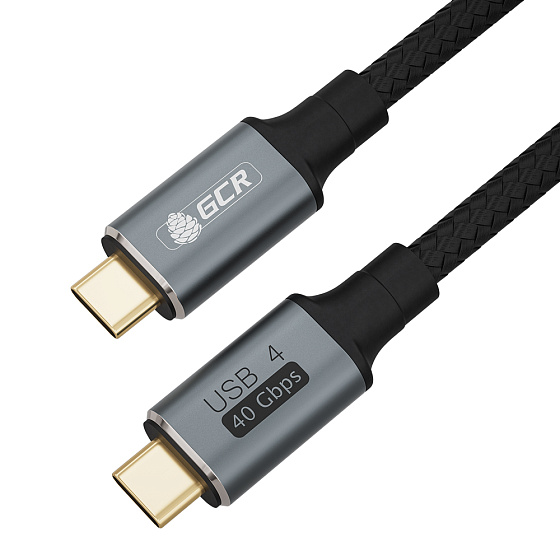 Купить GCR PRO Кабель USB4 Type-C 100W 40Гбит/с 8K60Hz в оплетке нейлон GCR-54619 — российского бренда GCR