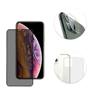 3 in 1 Protective Glass Kit Screen Protector Camera Cover Back Protective Film for iPhone 11 Pro Premium Quality