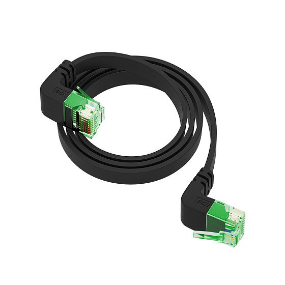 Купить GCR PRO Патч-корд плоский PROF UTP кат.6 угол верний/нижний LSZH GCR-55001 — российского бренда GCR