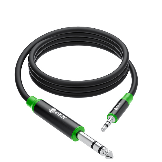 Купить GCR PRO Аудио кабель jack 6,35mm / jack 3,5mm M/M AL корпус GCR-55930 — российского бренда GCR